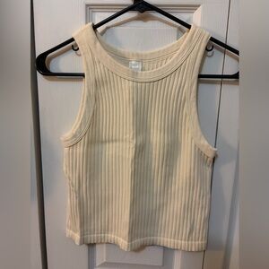 Nikibiki Cream Ribbed Tank Top